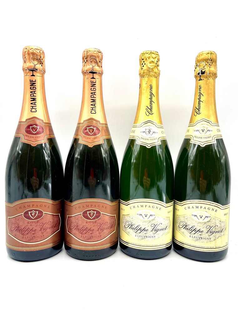 Philippe Vignot, Leuvrigny 1990s - Champagne Brut, Rosé - 4 Pullot (0.7 L) #1.0