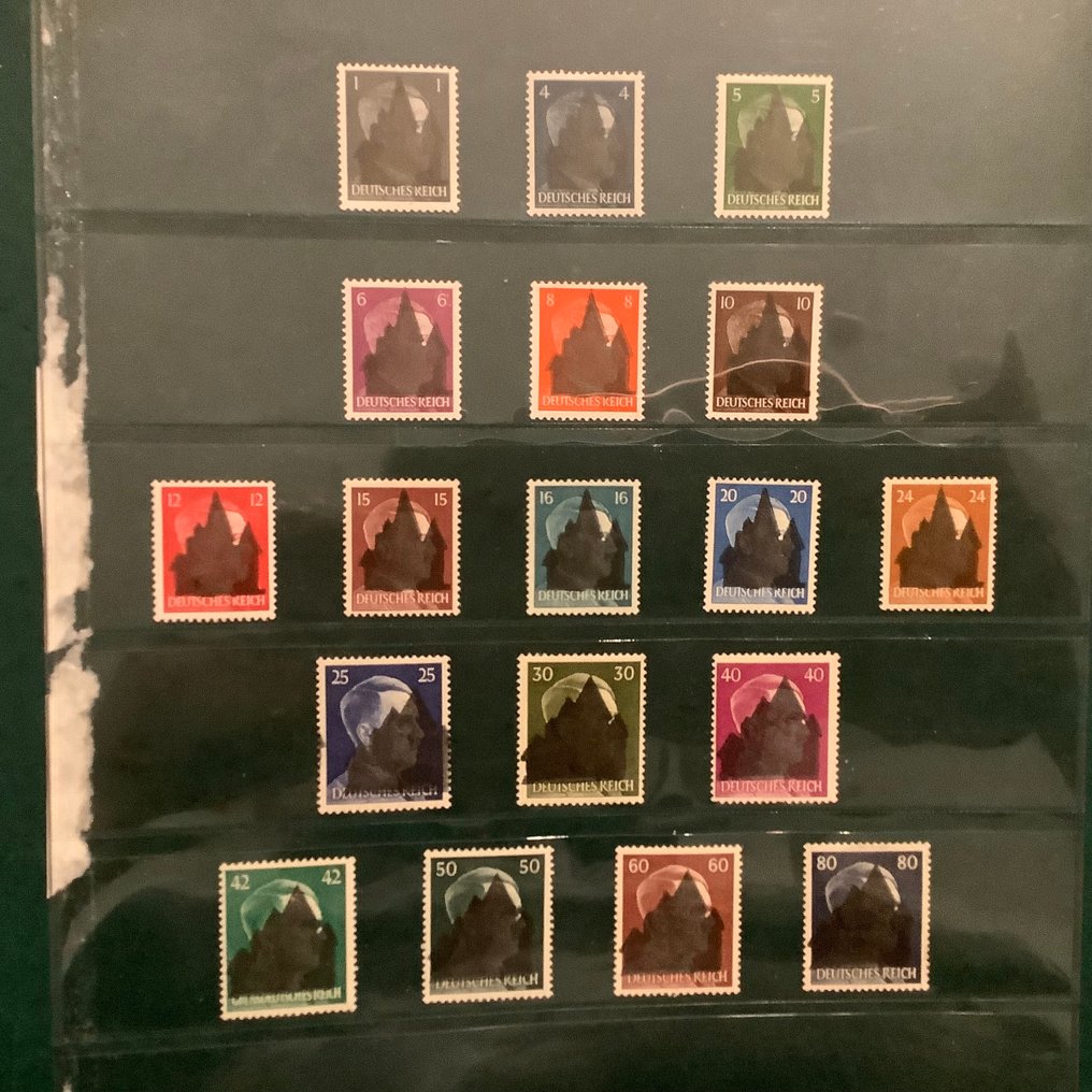 Γερμανία - Τοπικά ταχυδρομεία 1945/1 - Schwarzenberg: όλες οι τιμές Pf τύπου I - Michel 1/18 #3.2