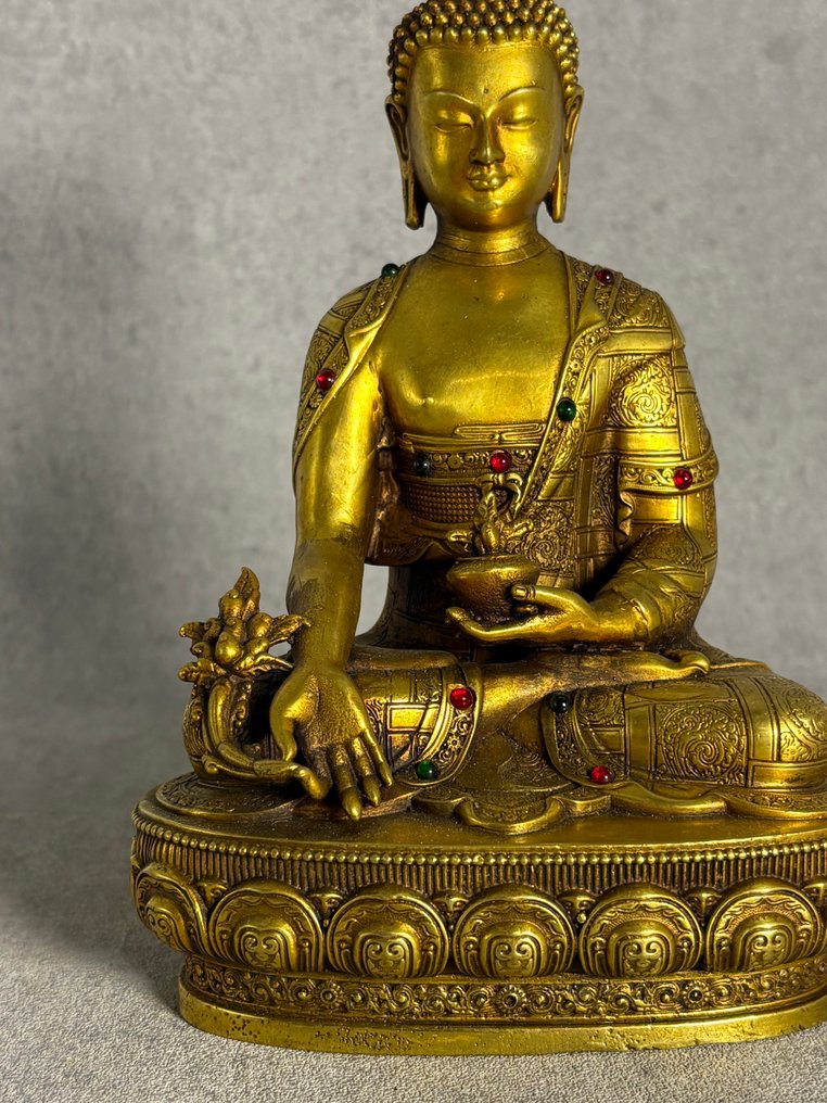 Buda Medicinal - Bronze - Tibete - Final do século XX #2.1