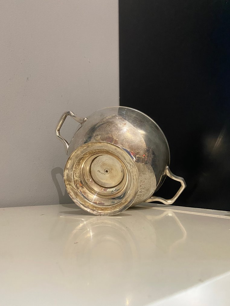 Unbekannt - unbekannt - Schale mit Standfuß - Obstschale - Versilbertes Messing - Versilberte Schale #3.2