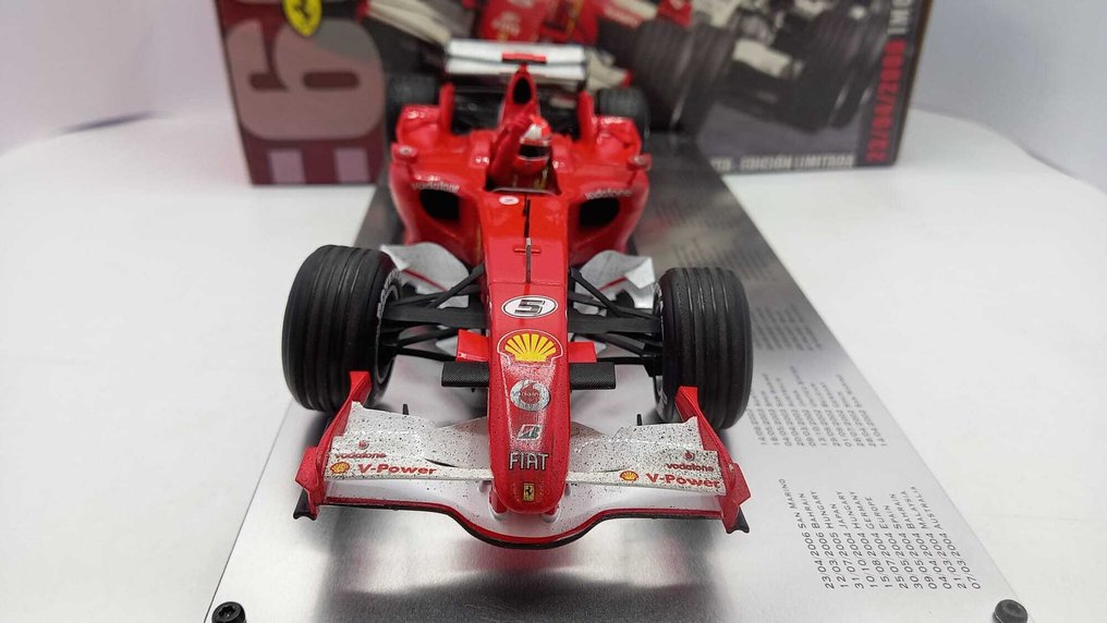 Hot Wheels 1:18 - Modell autó - Ferrari F248 M. Schumacher Imola all time pole position 2006 - (cod.B54) #1.0