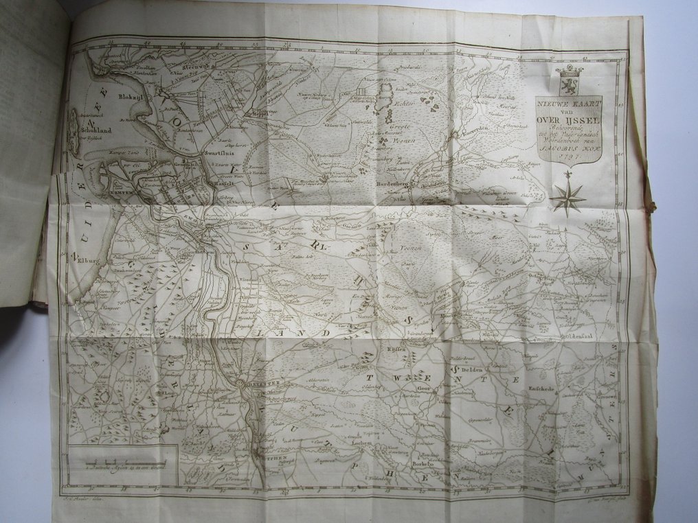 Jacobus Kok - Vaderlandsch woordenboek - met 4 grote uitvouwbare kaarten - 1782-1797 #4.3