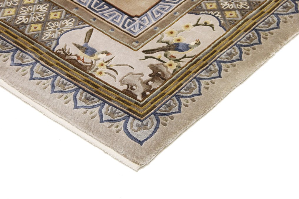 Πρωτότυπο παραδοσιακό καθαρό μετάξι από την Κίνα σε αντίκα μετάξι - Χαλί - 316 cm - 215 cm - Καθαρό μεταξωτό χαλί #4.3