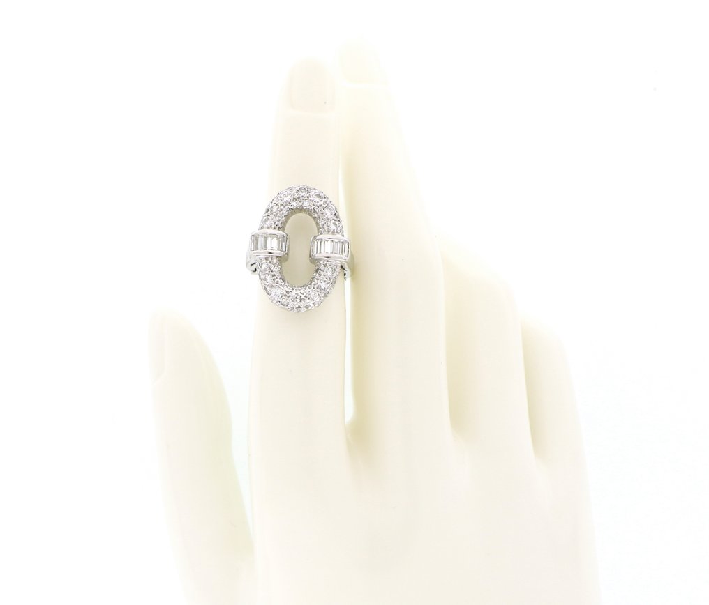 没有保留价 - 戒指 - 18K包金 白金 -  1.44ct. tw. 钻石 (天然)  #2.1