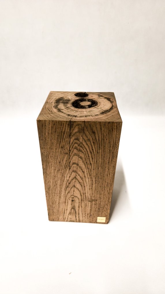 The Forest - Art & Woodworking Studio - Table d'appoint - Chêne - Table basse en bûche de chêne recyclé #4.3