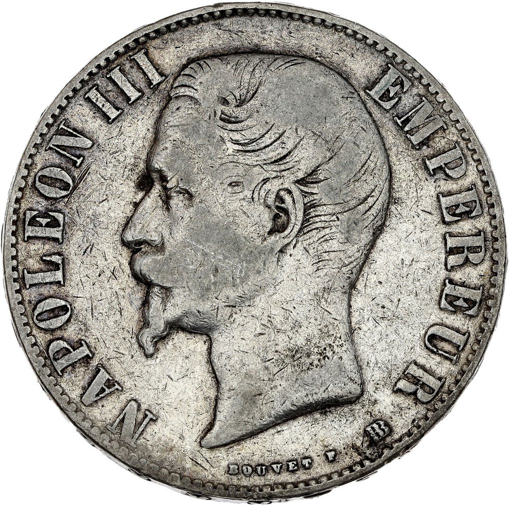 Γαλλία. Napoléon III. 5 Francs 1856-BB, Strasbourg  (χωρίς τιμή ασφαλείας) #1.0