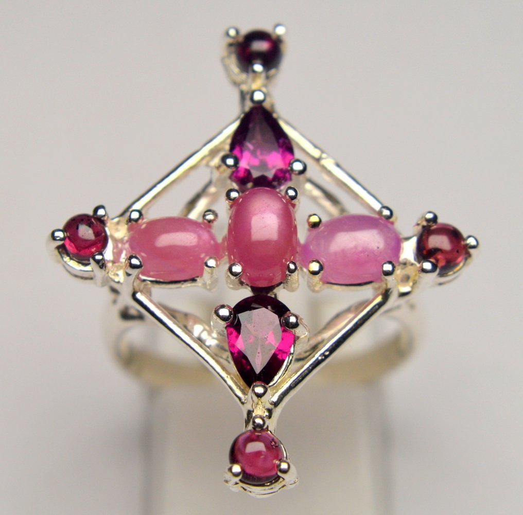 No reserve price - Ring 925 Silver Ruby - Garnet #1.0