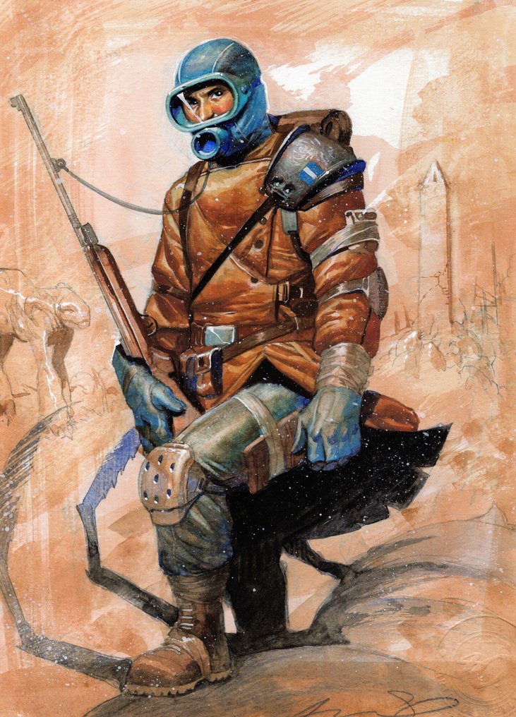 Ariel Olivetti - Eredeti festmény - The Eternaut - Hand Signed #3.2