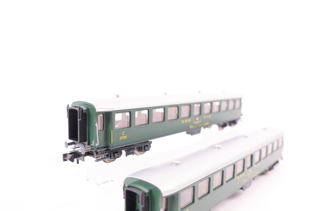 Fleischmann N - 881814 - Model train passenger carriage set (1) - Two-part set of express train carriages - SBB #4.3