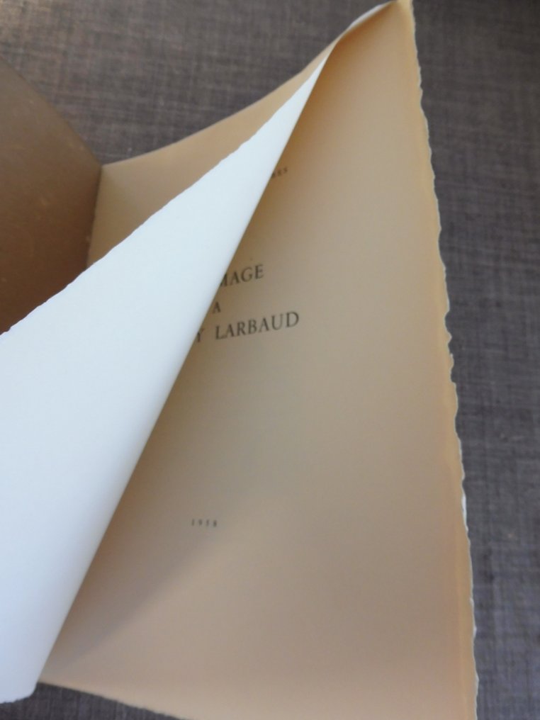 Anonyme - Hommage à Valery Larbaud - 1958 #2.1