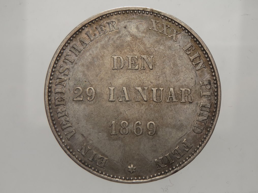 Germany, Saxe-Coburg-Gotha Thaler 1869 Ernst II (1844-1893)  (No reserve price) #1.0