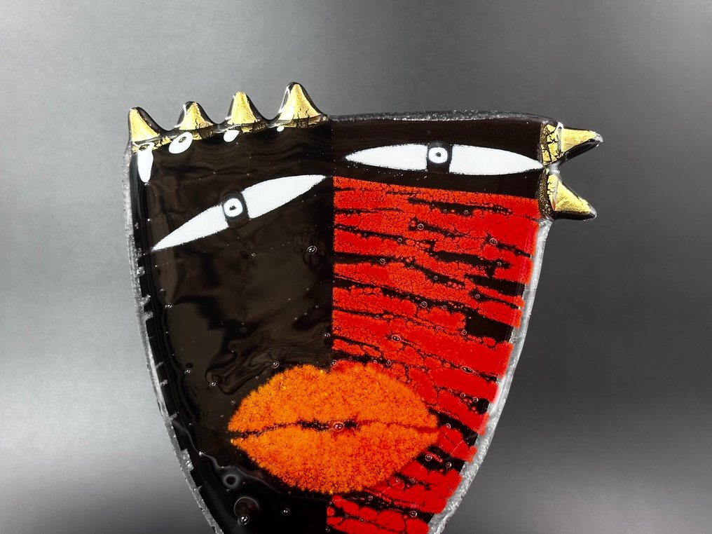 Studio Habrat - Maciej Habrat - Sculpture, Golden Mask - 24 cm - fusing - 2025 #3.2