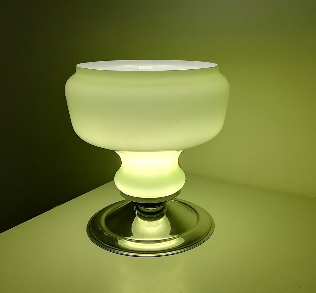 Επιτραπέζιο φωτιστικό - Vintage Design δεκαετίας του 1960 - Καλλιτεχνικό γυαλί με επίστρωση - Ατσάλι με χρώμιο #2.1