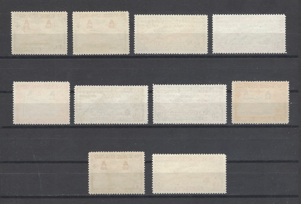 Spagna 1927 - Croce Rossa seconda serie - ben centrata - timbro - Edifil 363/372. #1.0