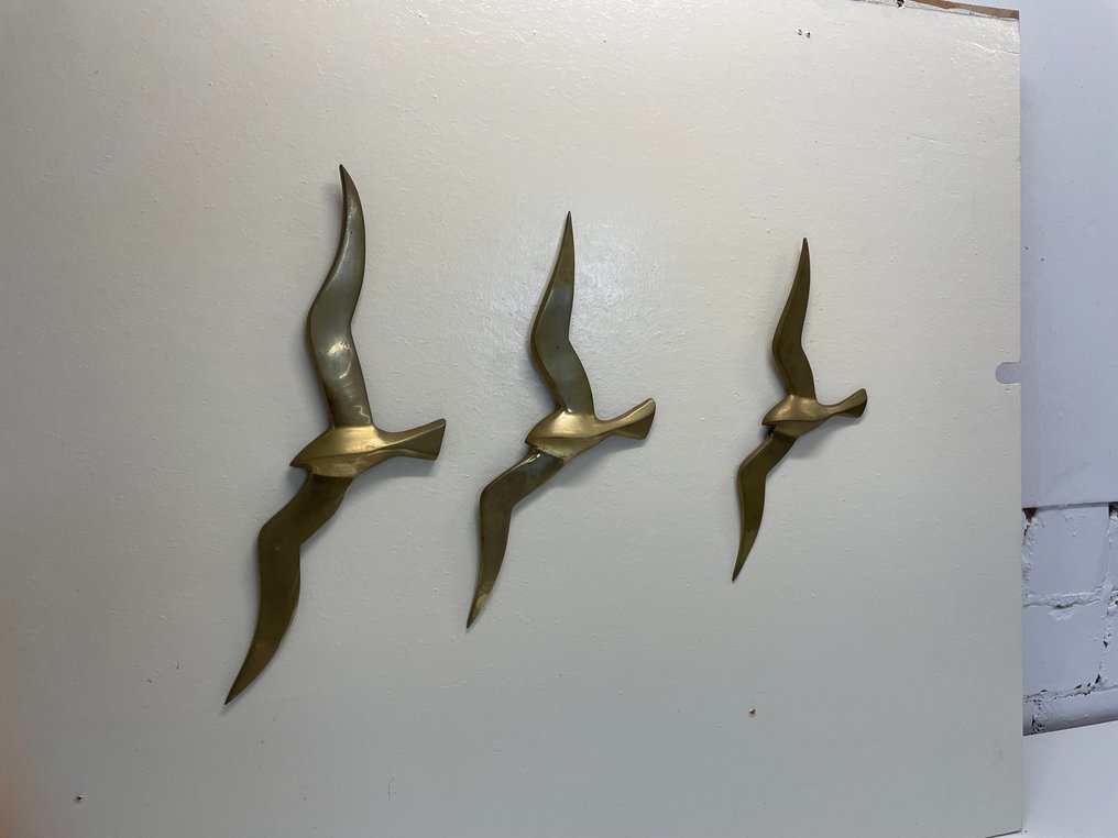 Statuetta - Mid Century Messing Schwalben / Möwen (3) - Ottone #3.2