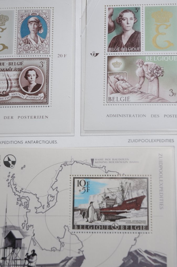 Βέλγιο  - Συλλογή σε 2 άλμπουμ DAVO, όπου 1x DAVO πολυτελής με κασέτα. #3.2