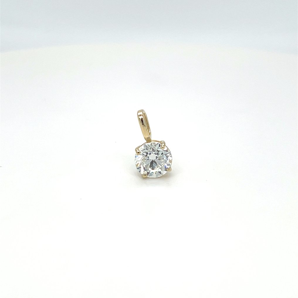 没有保留价 - 吊坠 - 14K包金 黄金 -  1.02ct. tw. 钻石 (实验室培育) #1.0