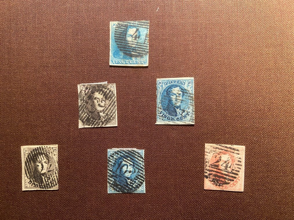 Βέλγιο 1849/1851 - Βέλγιο, κλασική επιλογή. - Y&T  n. 2, 3, 4, 6, 7, 8 #1.0