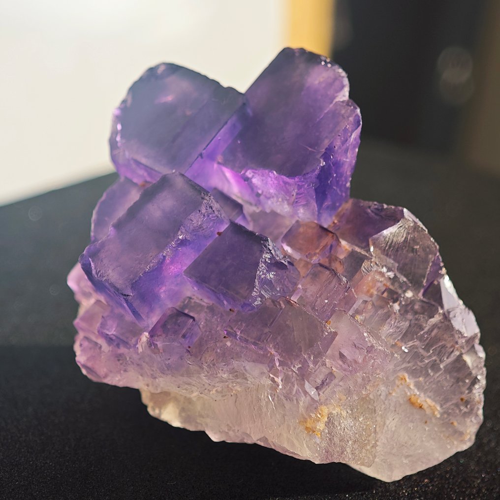 237,55 ct RARER glasklarer lila Stufen Phantom Fluorietkristal- 47.51 g #1.0