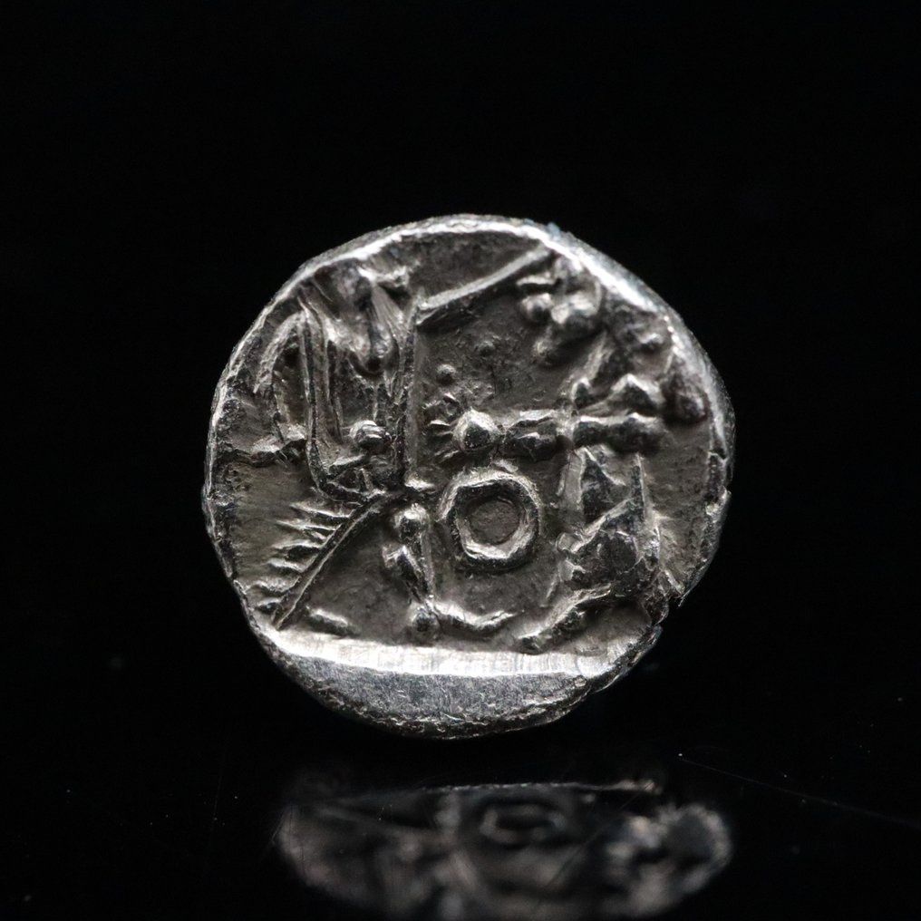 腓尼基 银 西顿。巴尔希勒姆二世。1/16谢克尔，公元前401-366年。  (没有保留价) #1.0