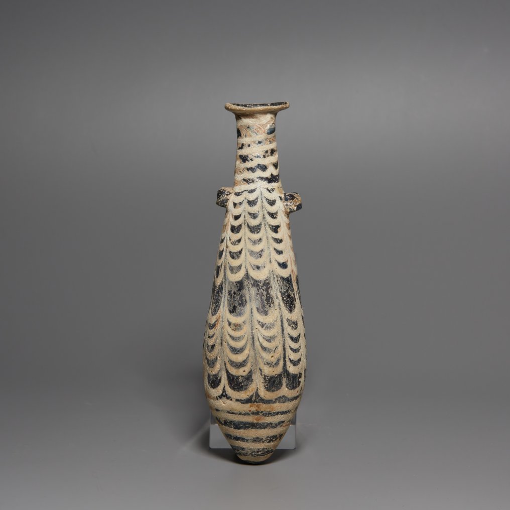 古希臘，邁錫尼 玻璃 阿拉巴斯特龙。公元前四至三世纪。高12厘米。 #1.0