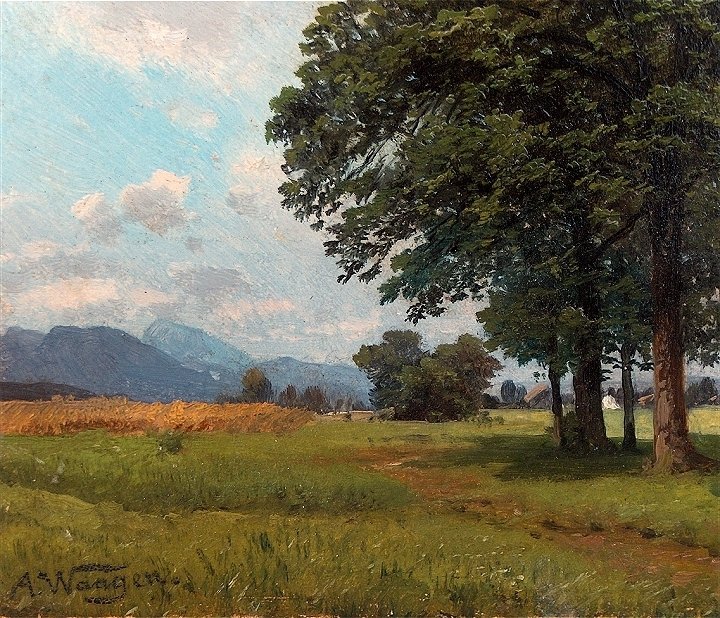 Adalbert Waagen (1833-1898), zugeschrieben - Sommerliche Landschaft #3.2