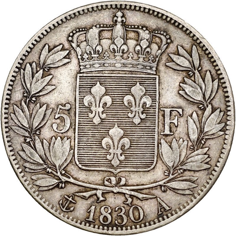 France. Charles X. 5 Francs 1830-A, Paris  (No reserve price) #1.0