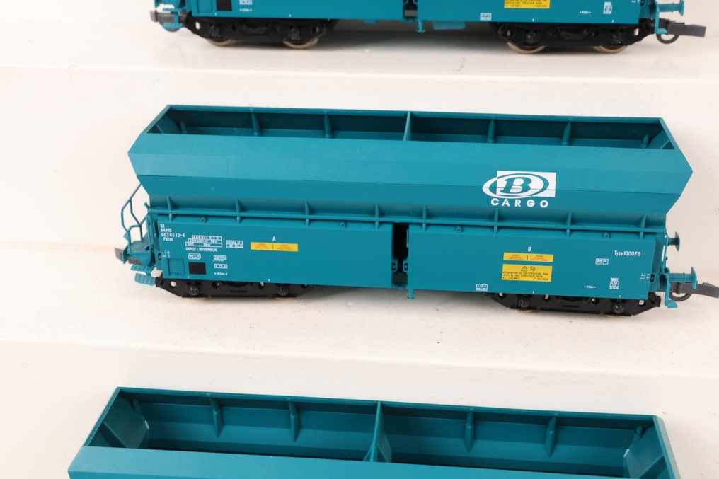 Roco H0 - Carrozza merci di modellini di treni (3) - Tre scaricatori automatici 'B-Cargo' - NMBS #2.1