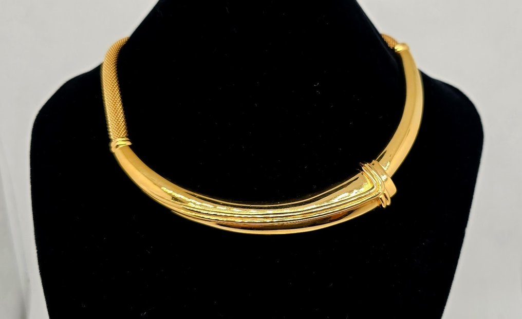 Monet - Gold-plated - Necklace - 1970s  Elegant mesh #1.0