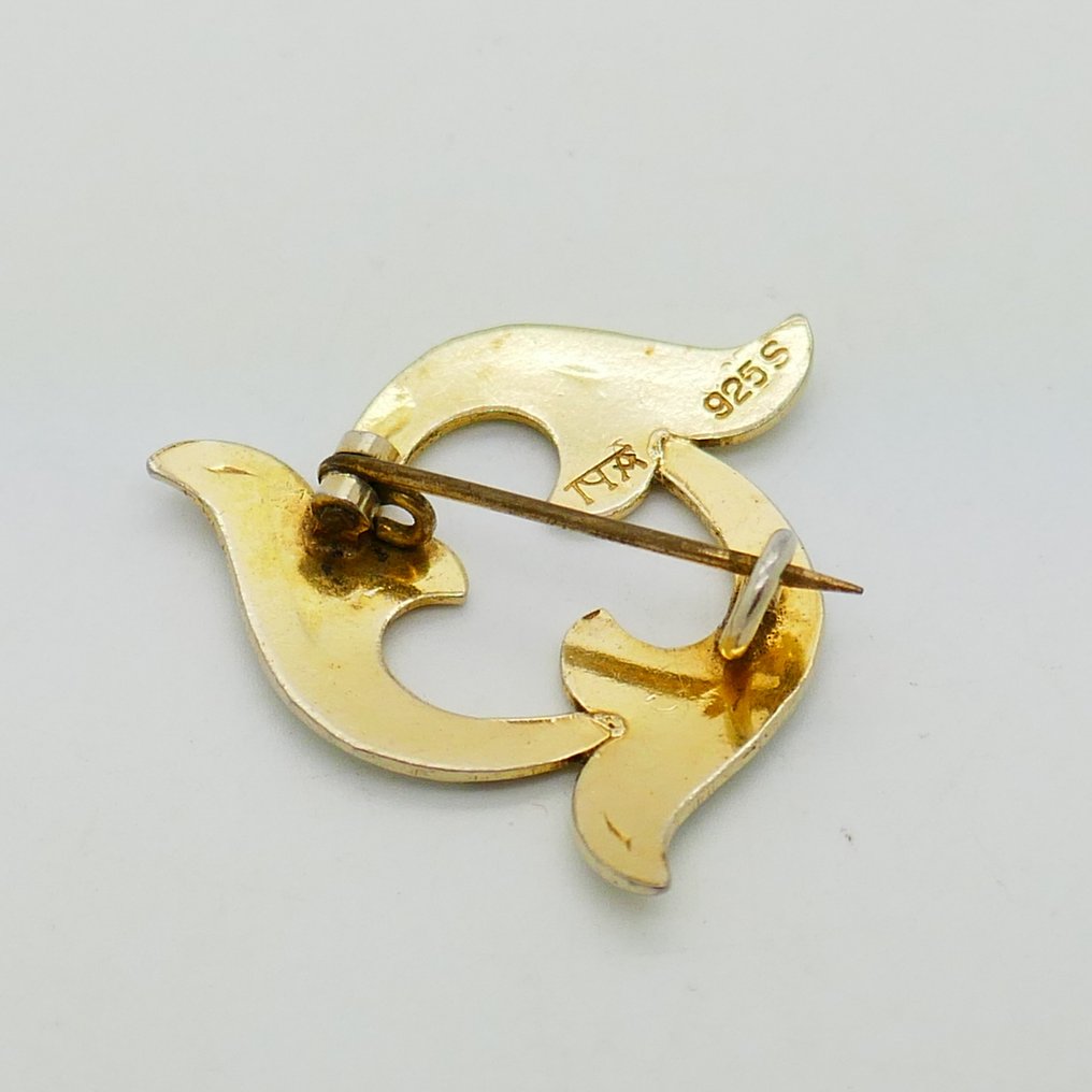 沒有保留價 - 胸針 銀, 鍍金 - Andresen & Scheinpflug #2.1