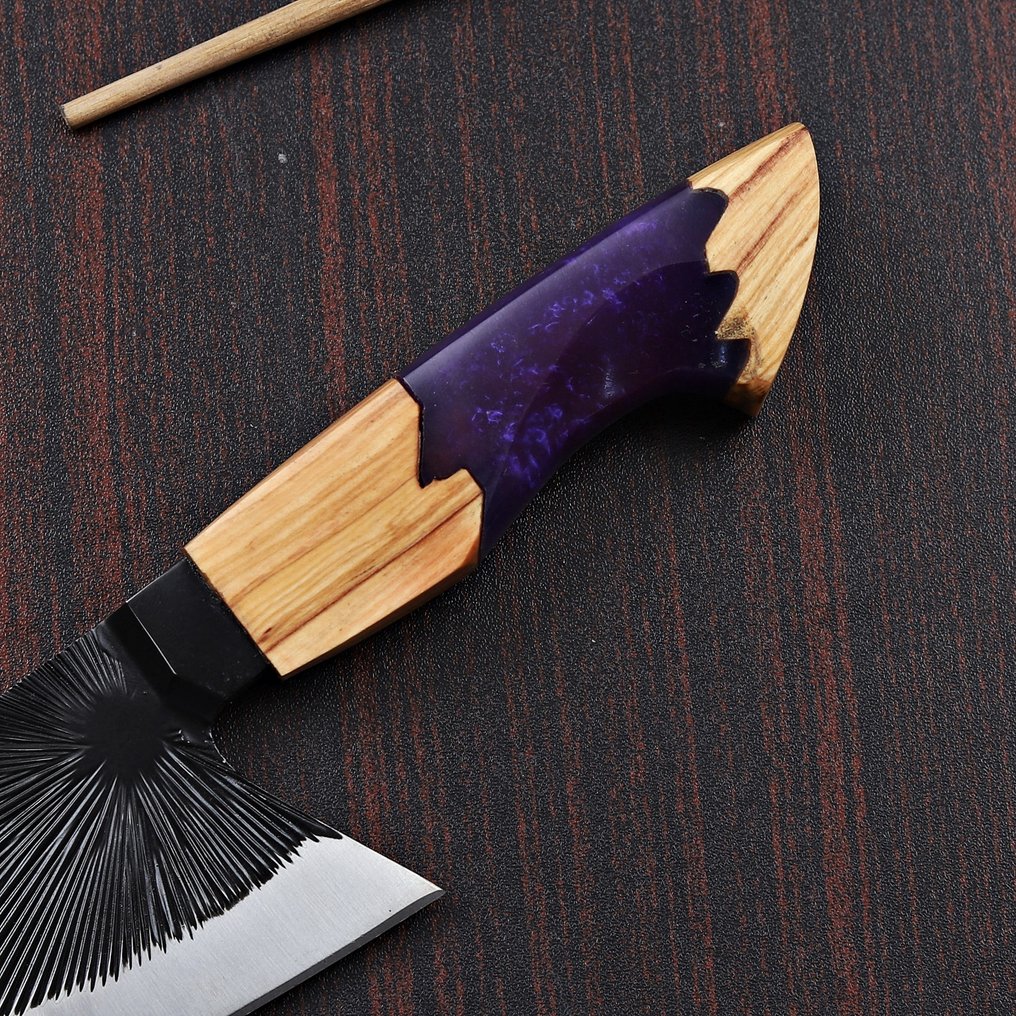 Sam Knives Handcrafted Chef’s Knife - Tafelmes - Staal, Hout, Hars - A101 #4.3