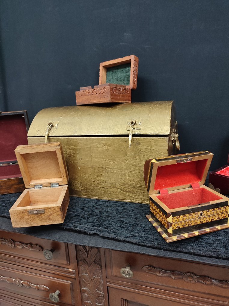 artesanos hechos a mano - Skrin (6) - Træ - Tematisk samling af skattebokse. #1.0