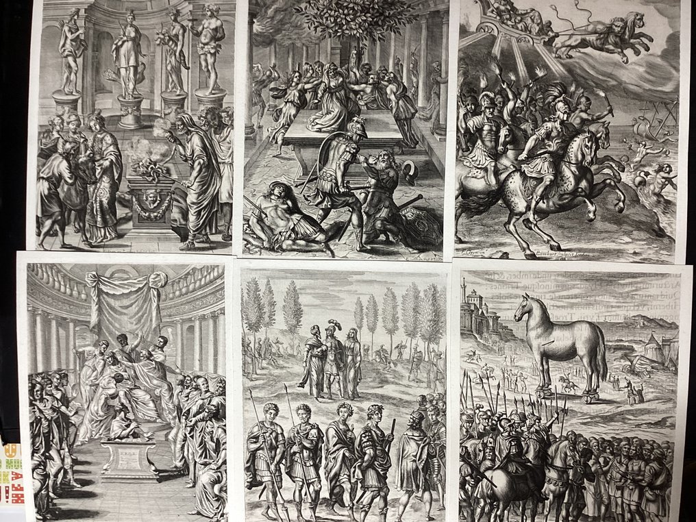 Francis Cleyn (c.1582-1658), by Pierre Lombard (1612-1682) - 6 Scenes from Virgil’s Aeneid - Publii Virgilii Maronis Opera per Johannem Ogilvium edita (6) #1.0