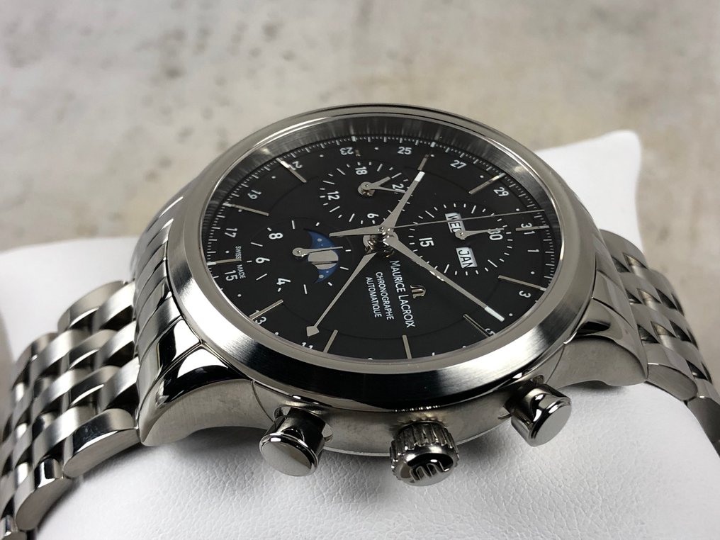 Maurice Lacroix - Les Classiques Phase de Lune Chronograph Automatic - Ingen reservasjonspris - LC6078.SS002.33E - Herre - 2010-2020  #3.2