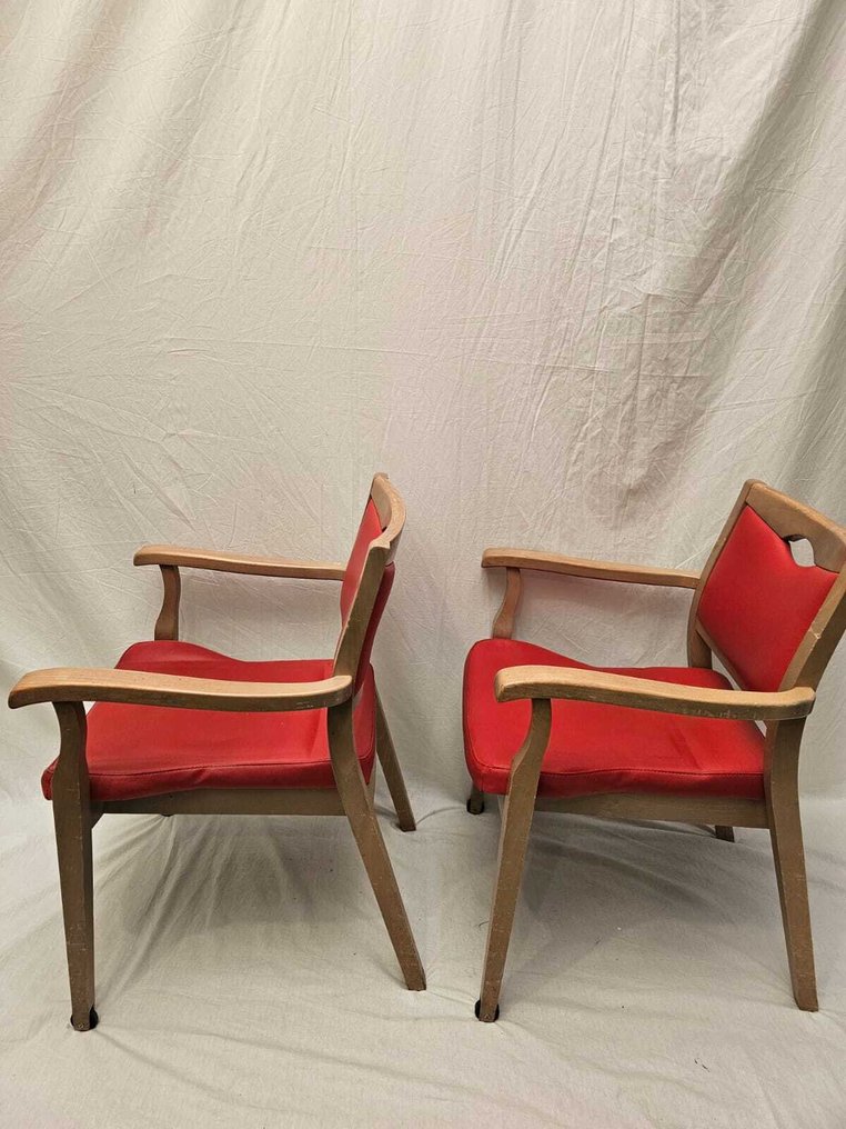 Πολυθρόνα - Δέρμα, Ξύλο - Σχεδιασμός Γέφυρας Jaren 60 #3.2