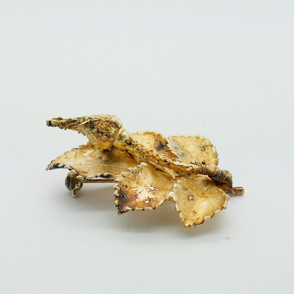 没有保留价 - 胸针 银, Gold-plated - Wilde roos #1.0