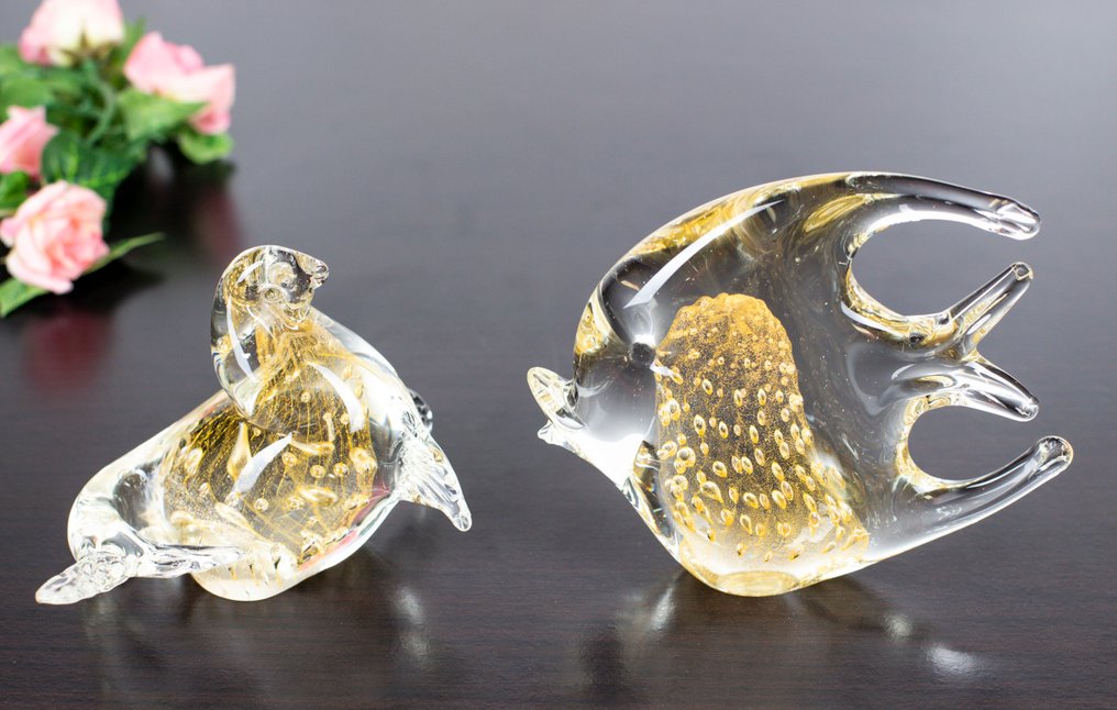 Murano Glass Figure Set, with Gold Dust - Φιγούρα - Γυαλί Murano #1.0