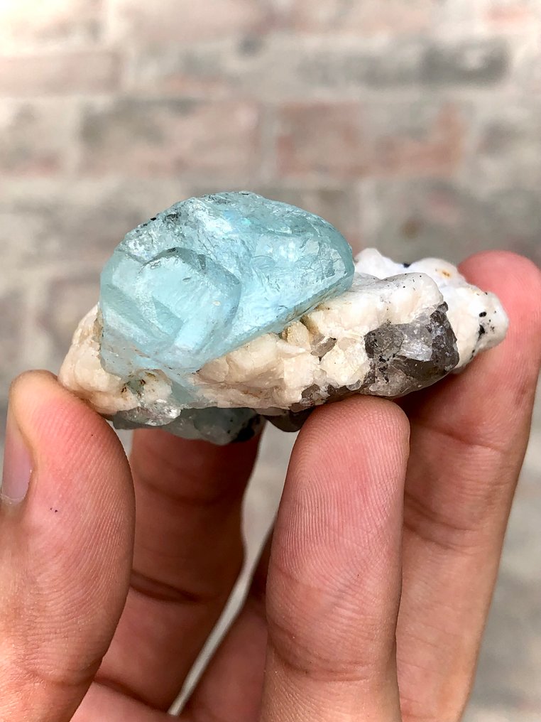 Ακουαμαρίνης Δείγμα - Ύψος: 40 mm - Πλάτος: 50 mm- 66 g - (1) #4.3