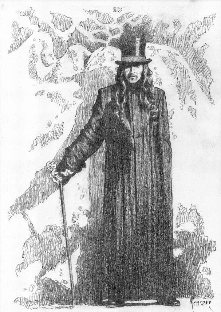 Maren – Eredeti ceruza rajz - Gary Oldman as Dracula (Bram Stoker’s Dracula) - Hand Signed #1.0