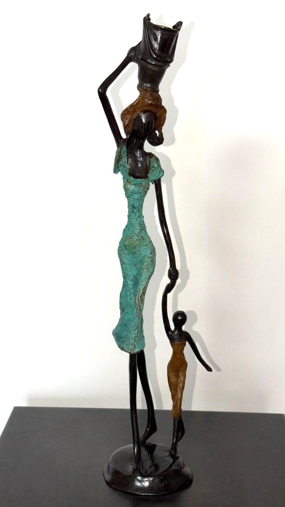 Derme Abdoulaye - 雕刻, Figurine - 41 cm - 青銅色 #1.0