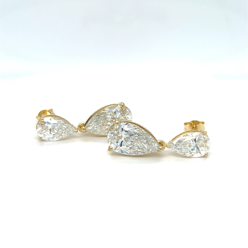 耳环 - 14K包金 黄金 -  9.12ct. tw. 钻石 (实验室培育) - 钻石 #4.3