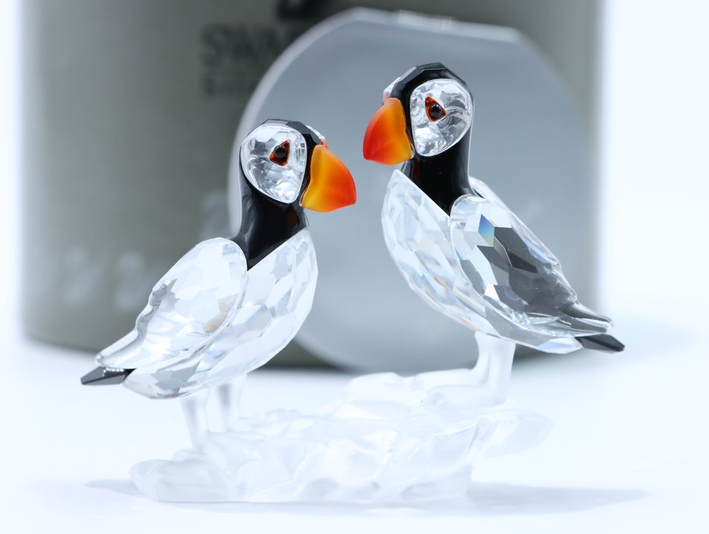 Figuur - Swarovski Kristal - Papegaaiduikers (Boxed + certificate) - Kristal #1.0