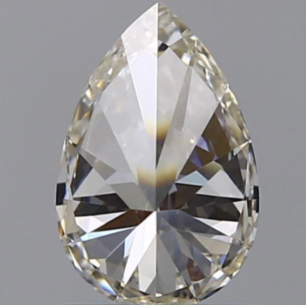 1 pcs Timantti  (Luonnollinen)  - 0.90 ct - Päärynä - J - VS1 - Amerikan gemologinen instituutti (GIA) - Ex Ex None #2.1