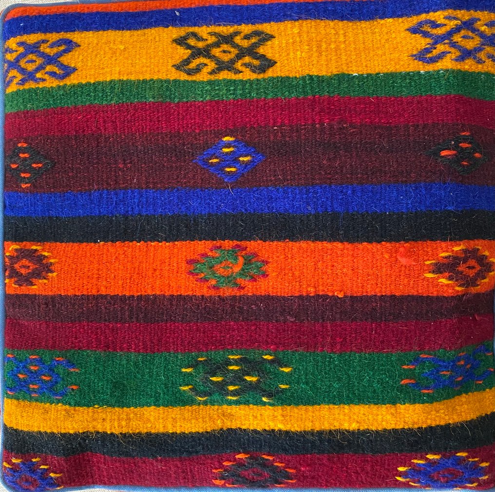 Kelim Poef - Kelim - 48 cm - 48 cm #1.0