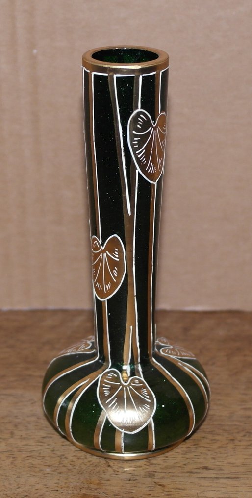 Βάζο -  Jugendstill  - Jaspisglas - Γαλλική Harrachse γυαλί #2.1