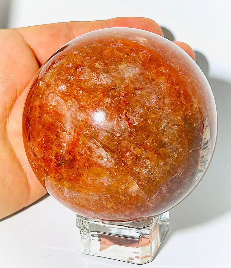 火焰石球——能量与美丽的稀有宝石 Ø 83mm - AAA+ 级别- 784 g - (1) #2.1