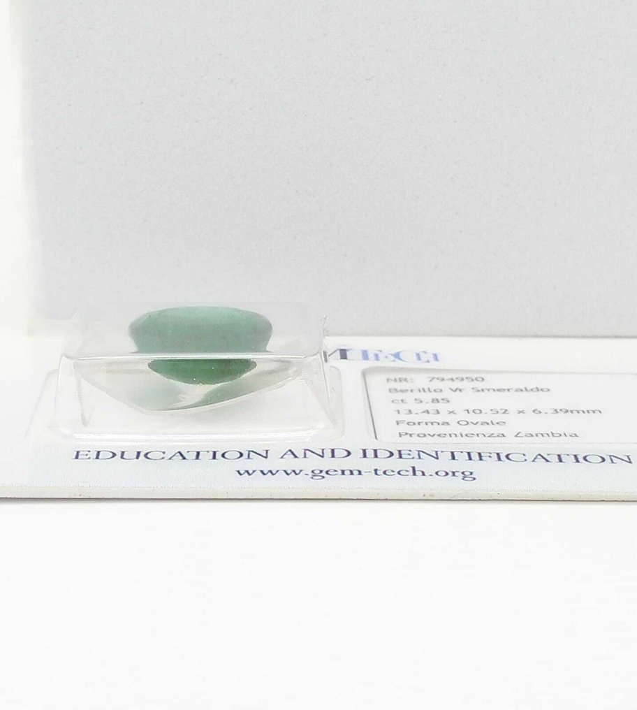 χωρίς τιμή ασφαλείας - 1 pcs  Σμαράγδι  - 5.85 ct - GEM-TECH Istituto Gemmologico #3.2