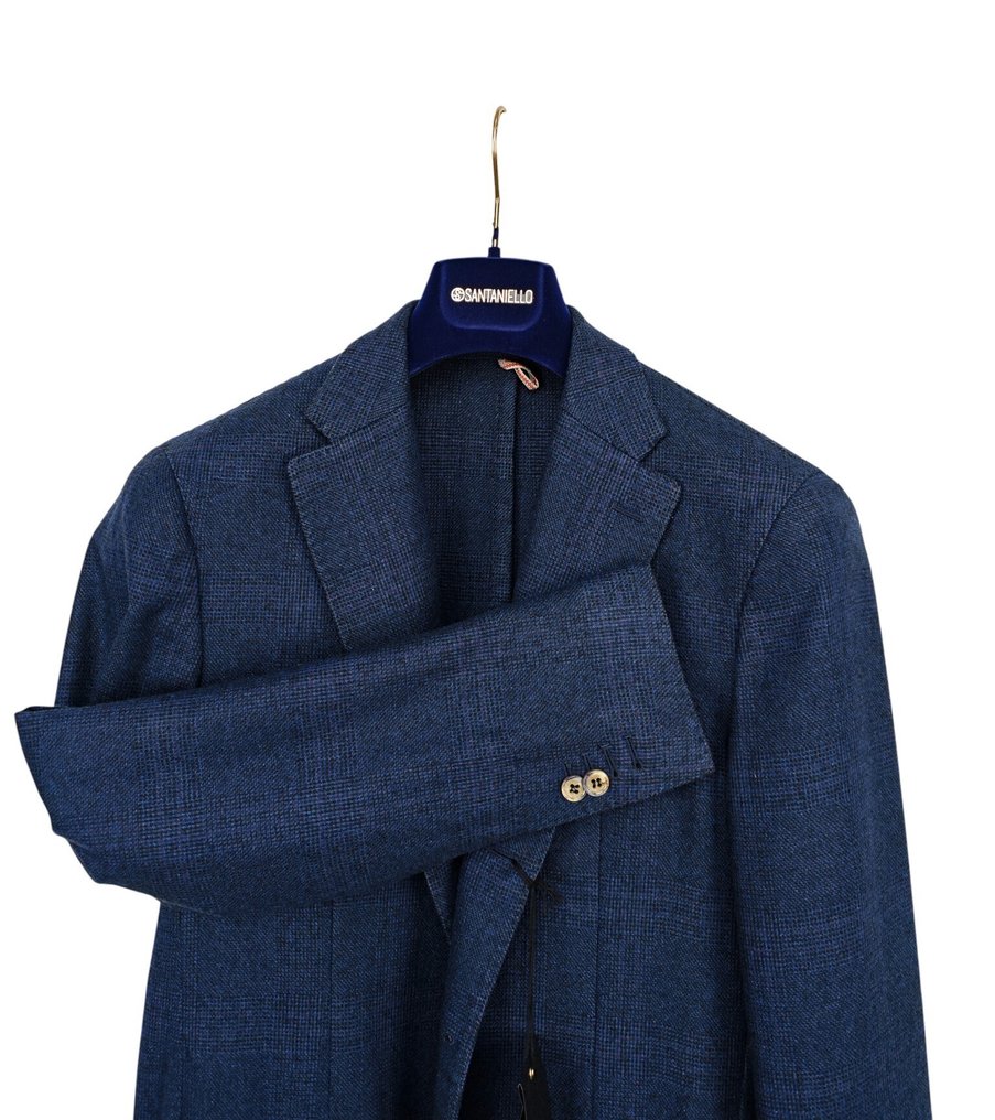 SANTANIELLO RRP 600€ – Blue Wool Silk Blazer – Made in Italy - 48 IT - Blazer - New with tags #3.2