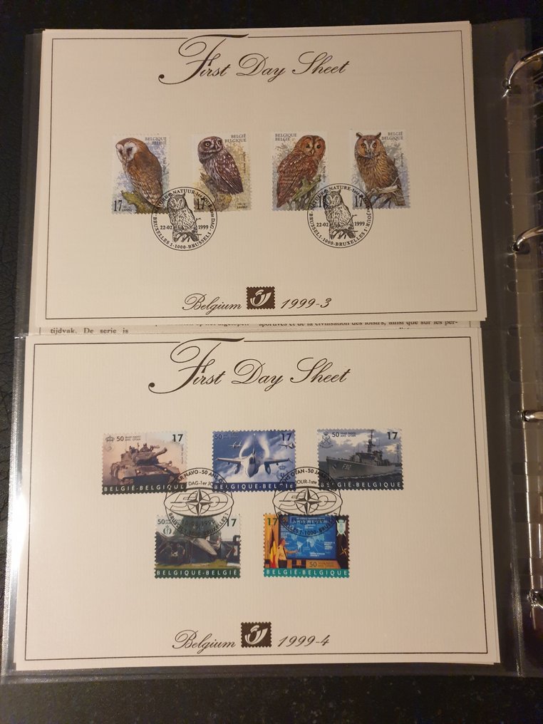 Βέλγιο 1999/2003 - Συλλογή First Day Sheets (FDS) σε άλμπουμ Leuchtturm με προστατευτική θήκη. #2.1