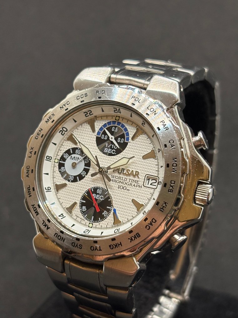 Seiko - Pulsar World Time Chronograph - Nincs minimálár - Férfi - 1990-1999  #1.0